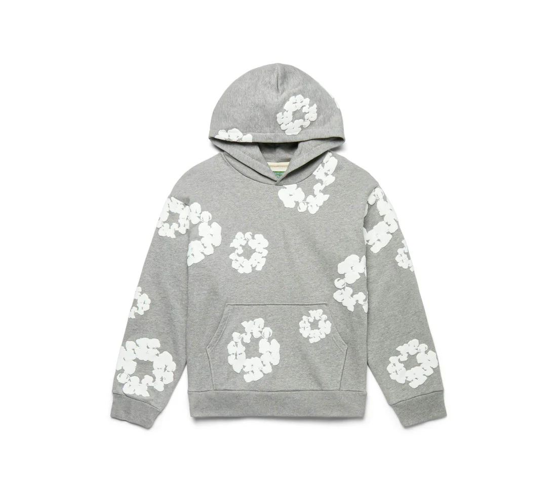 Denim Tears Cotton Wreath Hoodie Grey/White