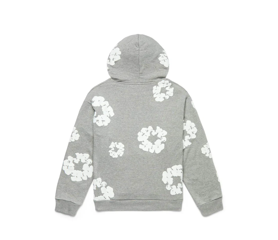 Denim Tears Cotton Wreath Hoodie Grey/White – Image 3