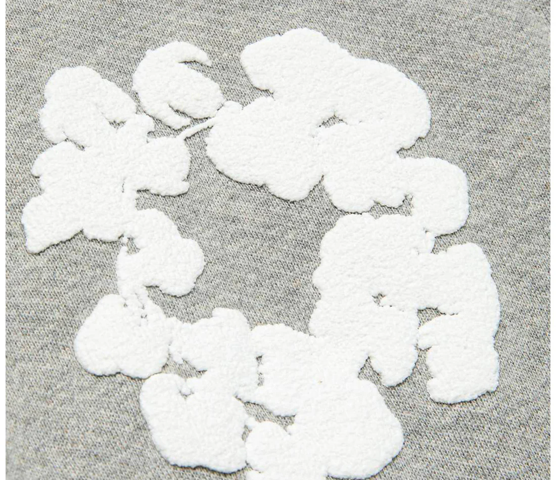 Denim Tears Cotton Wreath Hoodie Grey/White – Image 4