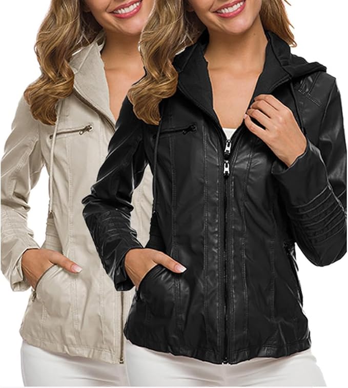 Veste en Cuir Amovible pour Femmes – Image 8