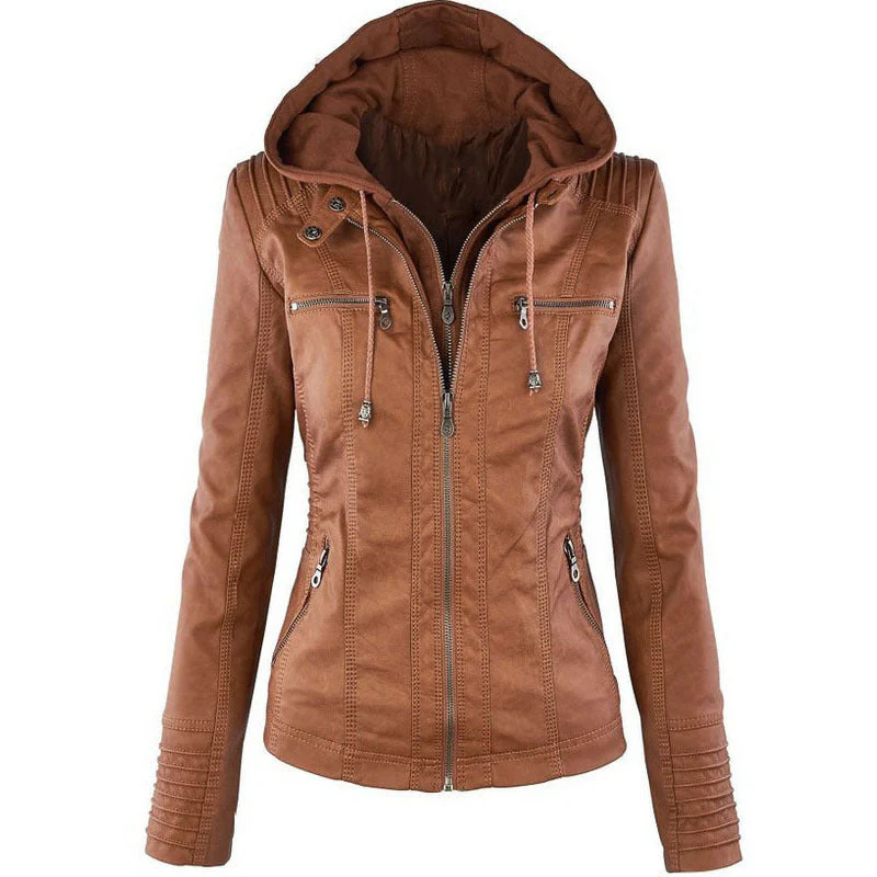 Veste en Cuir Amovible pour Femmes – Image 3