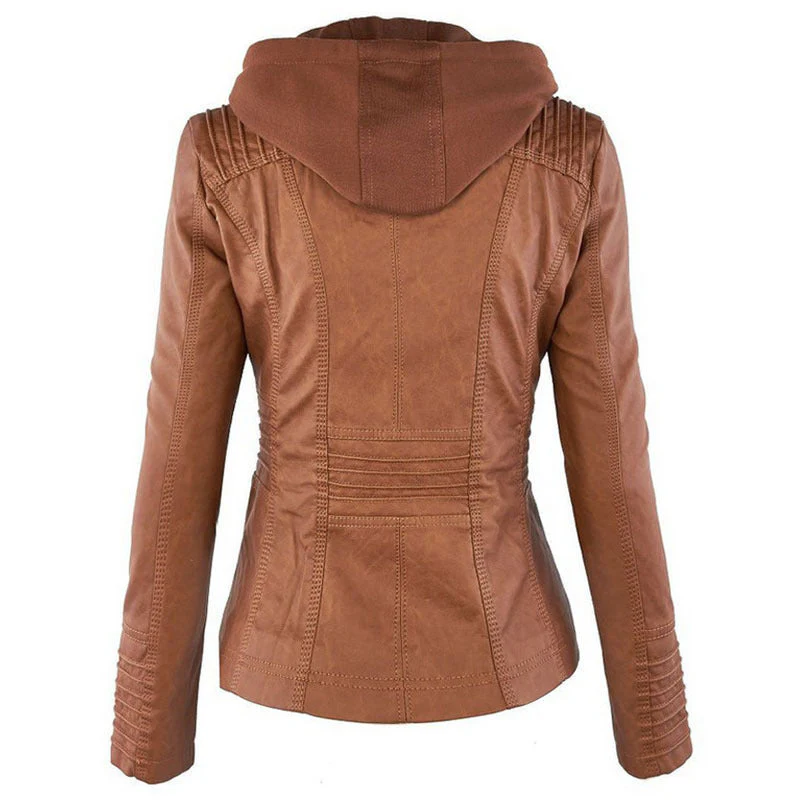 Veste en Cuir Amovible pour Femmes – Image 4