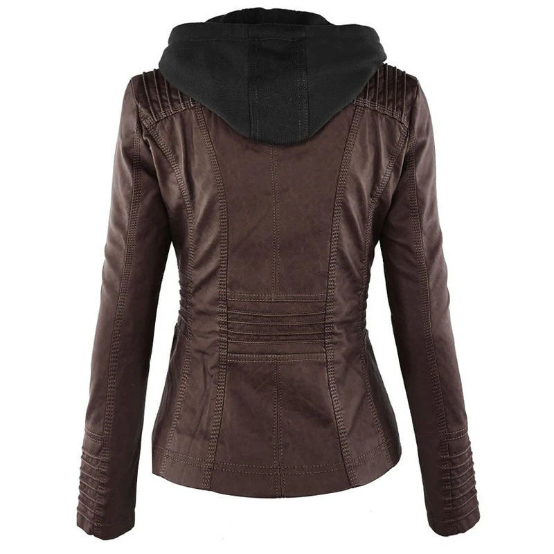 Veste en Cuir Amovible pour Femmes – Image 6