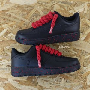Rope Laces Splash (couleur au choix) - Air Force 1 black custom