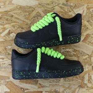 Rope Laces Splash (couleur au choix) - Air Force 1 black custom