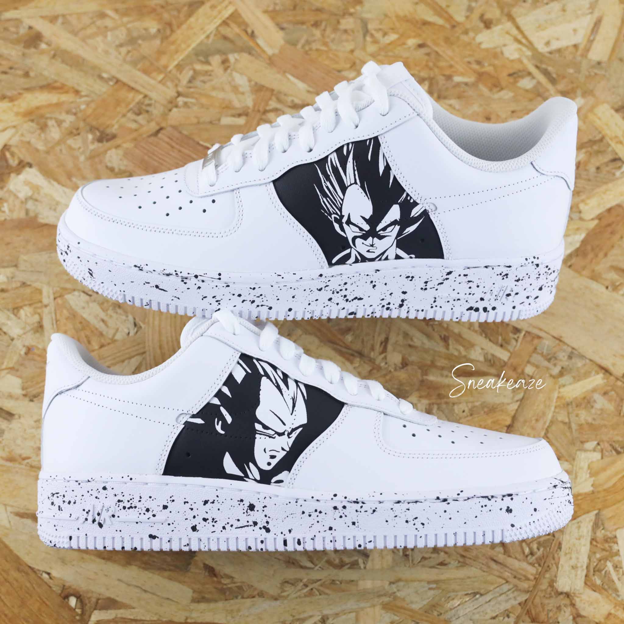 Vegeta black and white - Air Force 1 custom – Image 2