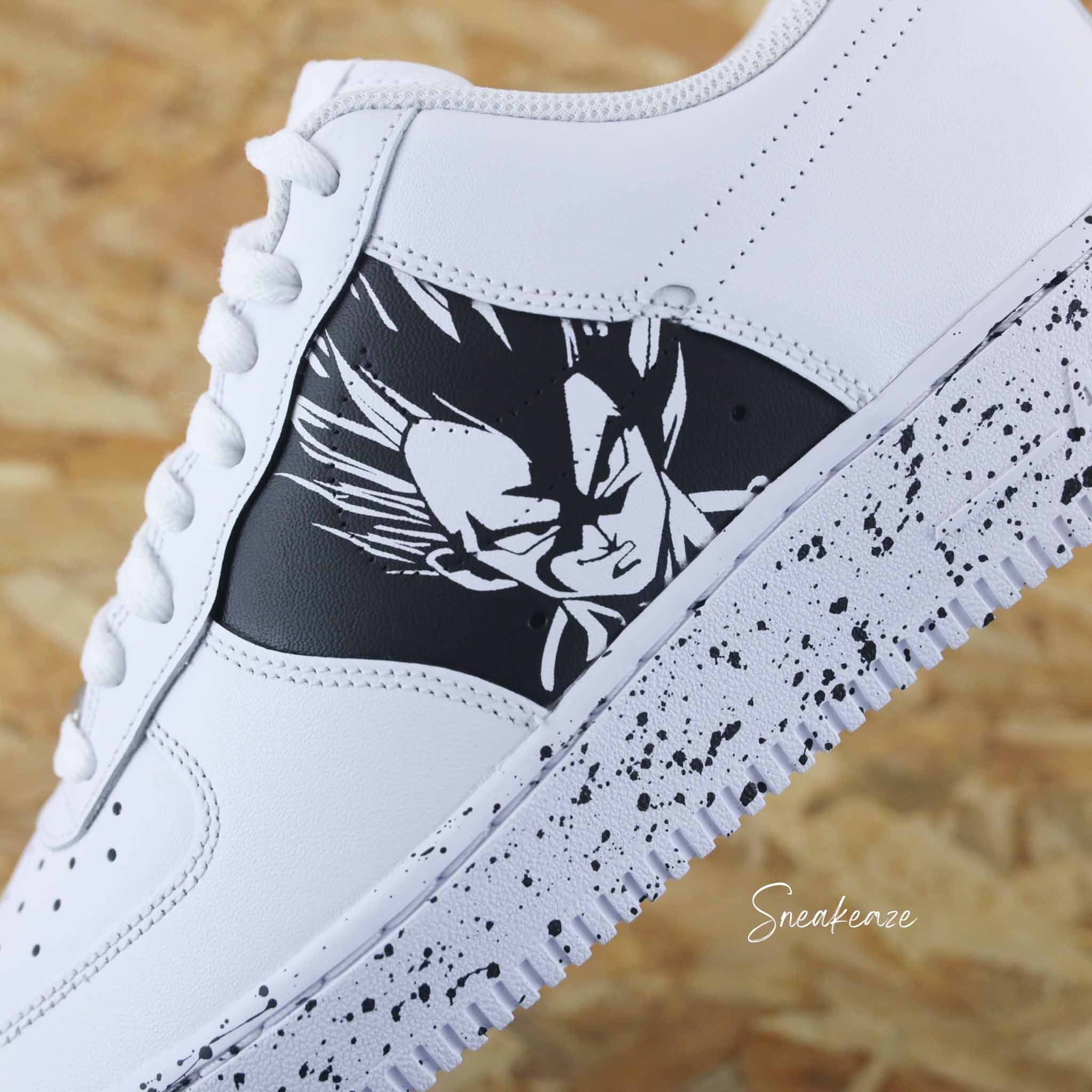 Vegeta black and white - Air Force 1 custom – Image 5