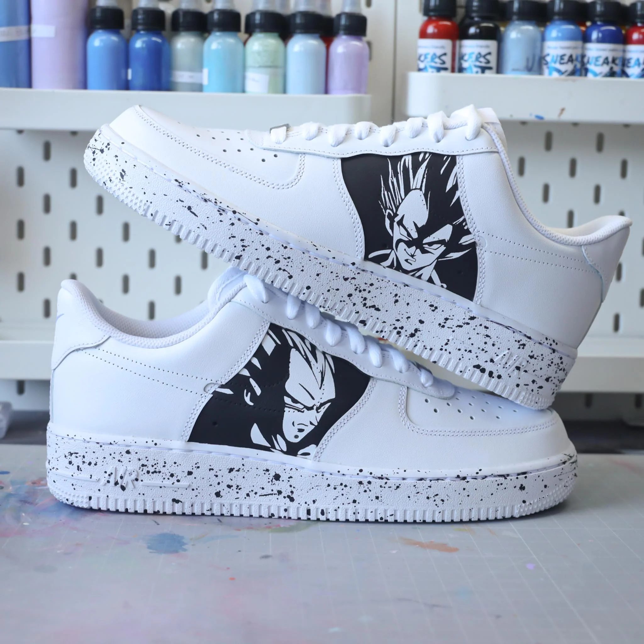 Vegeta black and white - Air Force 1 custom – Image 3