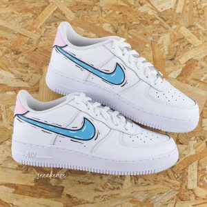 Cartoon swoosh et talon - Air Force 1 custom