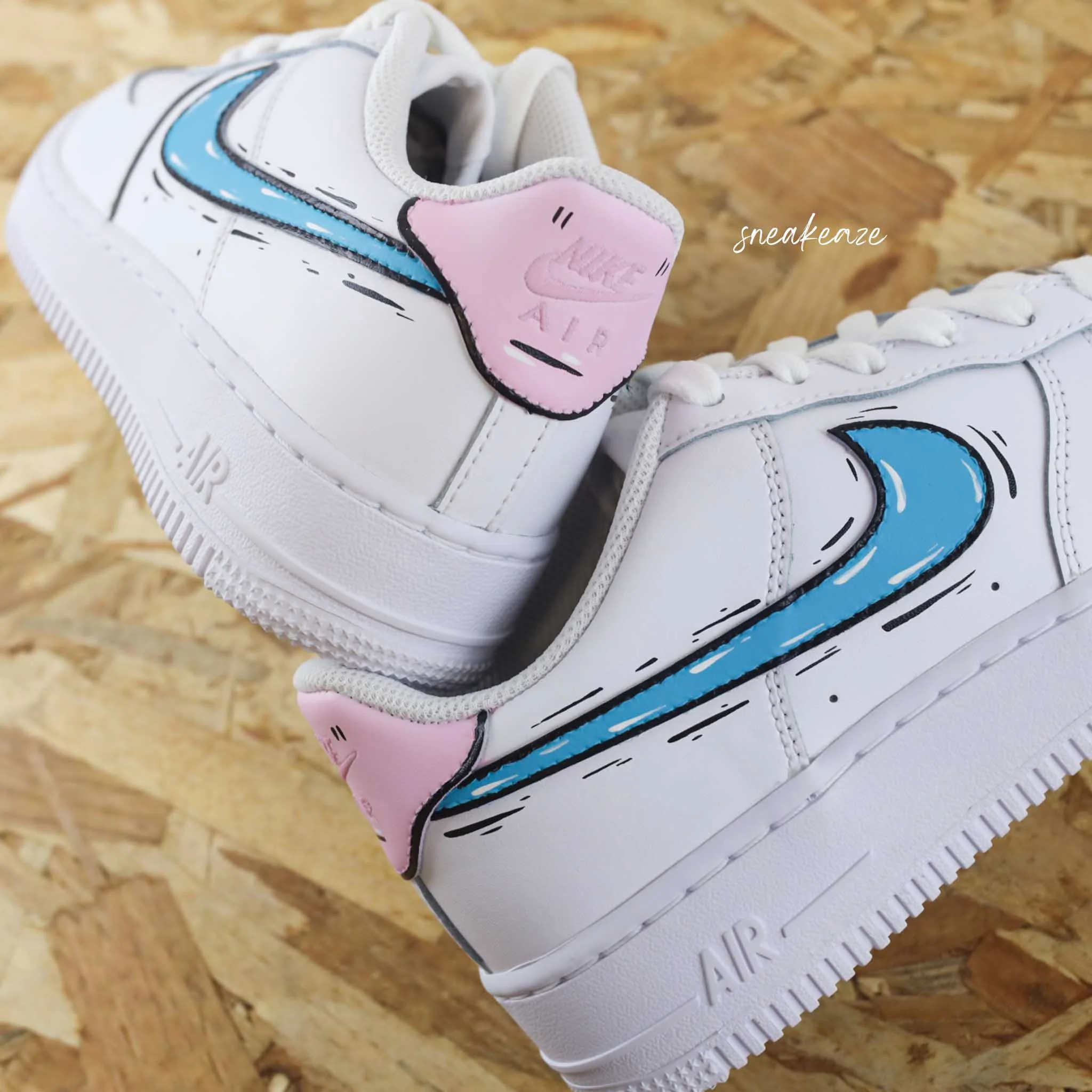 Cartoon swoosh et talon - Air Force 1 custom – Image 4