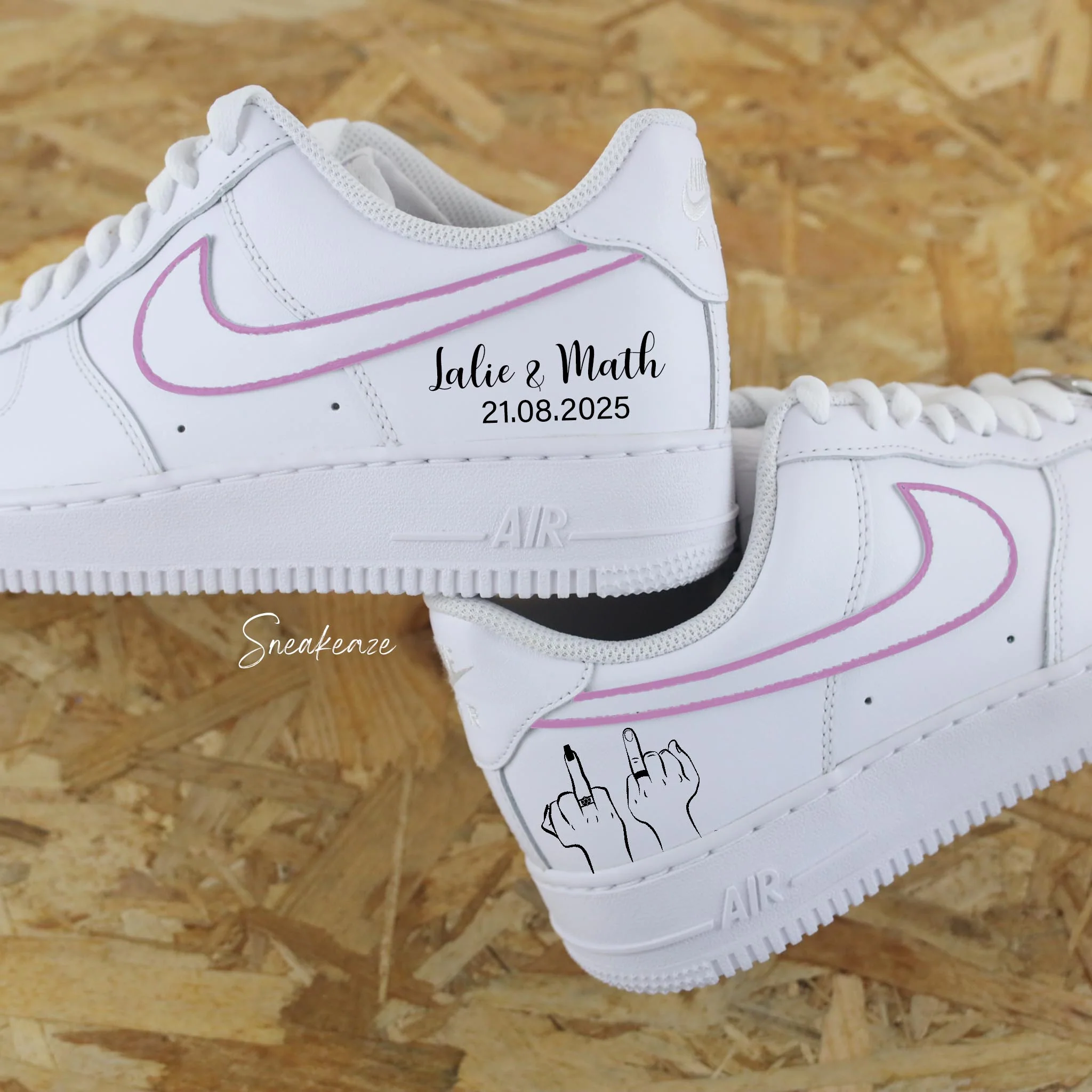Silhouette mariage (couleur au choix) - Air Force 1 custom – Image 4