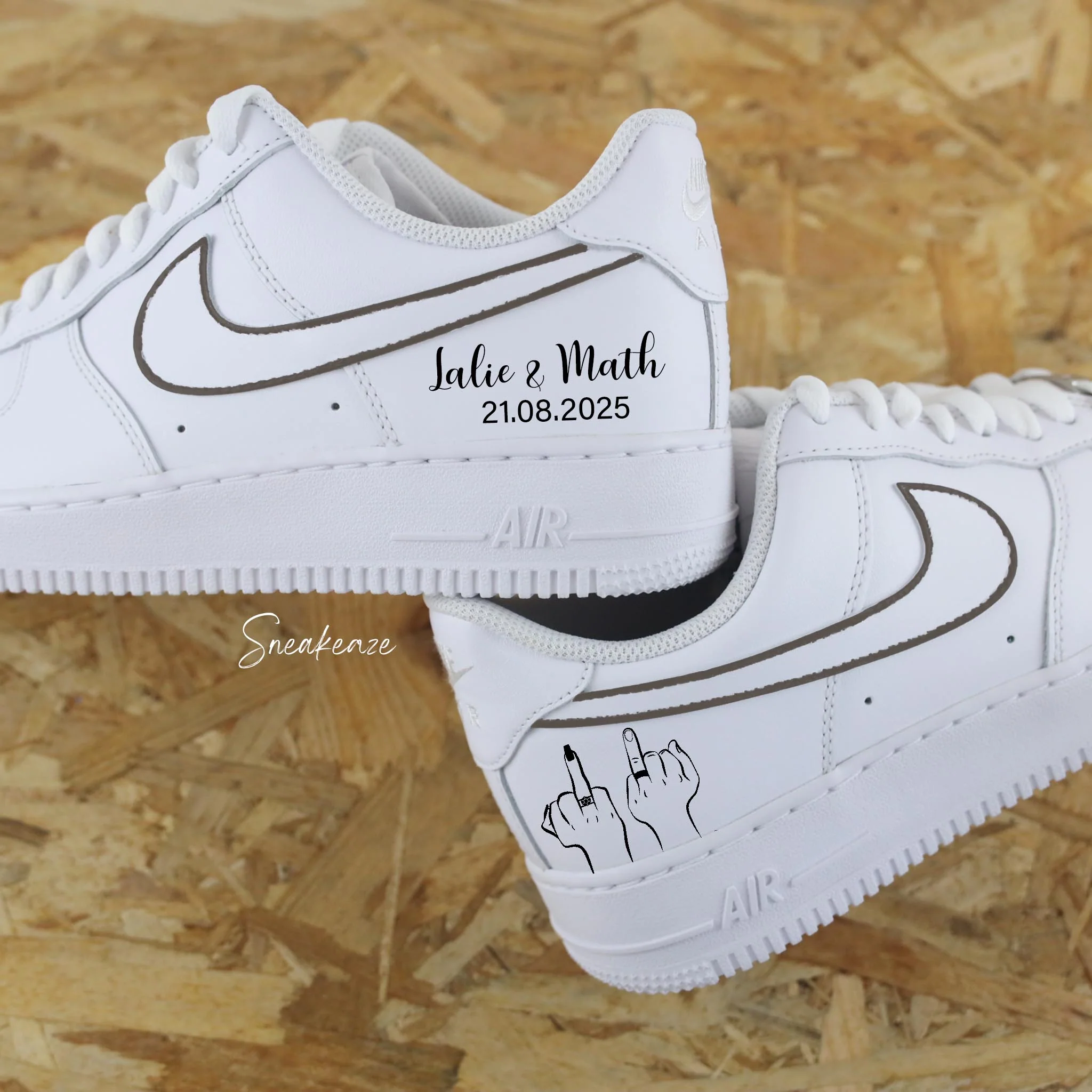 Silhouette mariage (couleur au choix) - Air Force 1 custom – Image 3