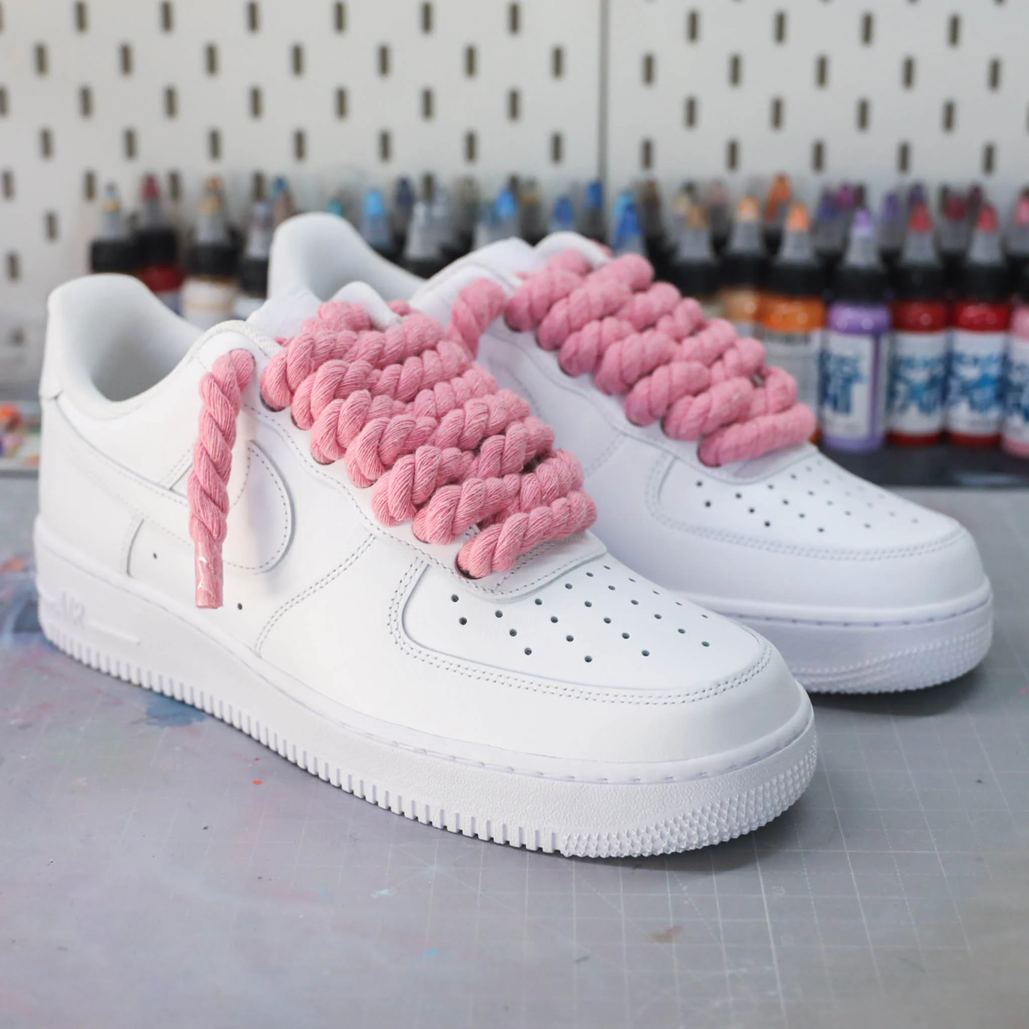 Rope Laces rose (couleur au choix) - Air Force 1 custom – Image 4