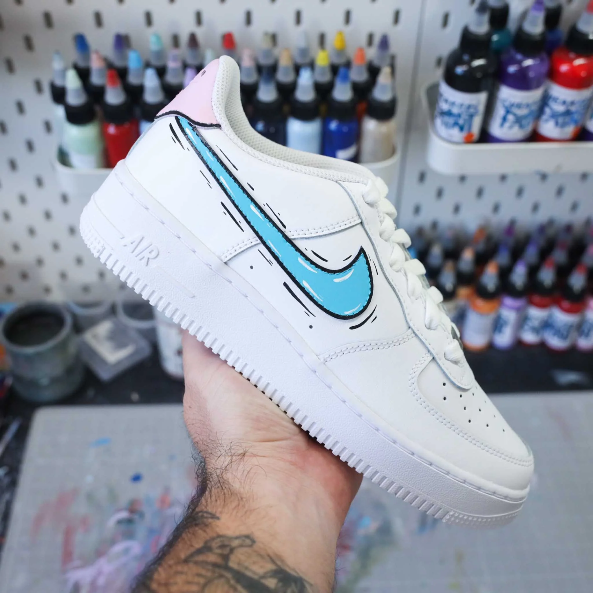 Cartoon swoosh et talon - Air Force 1 custom – Image 3