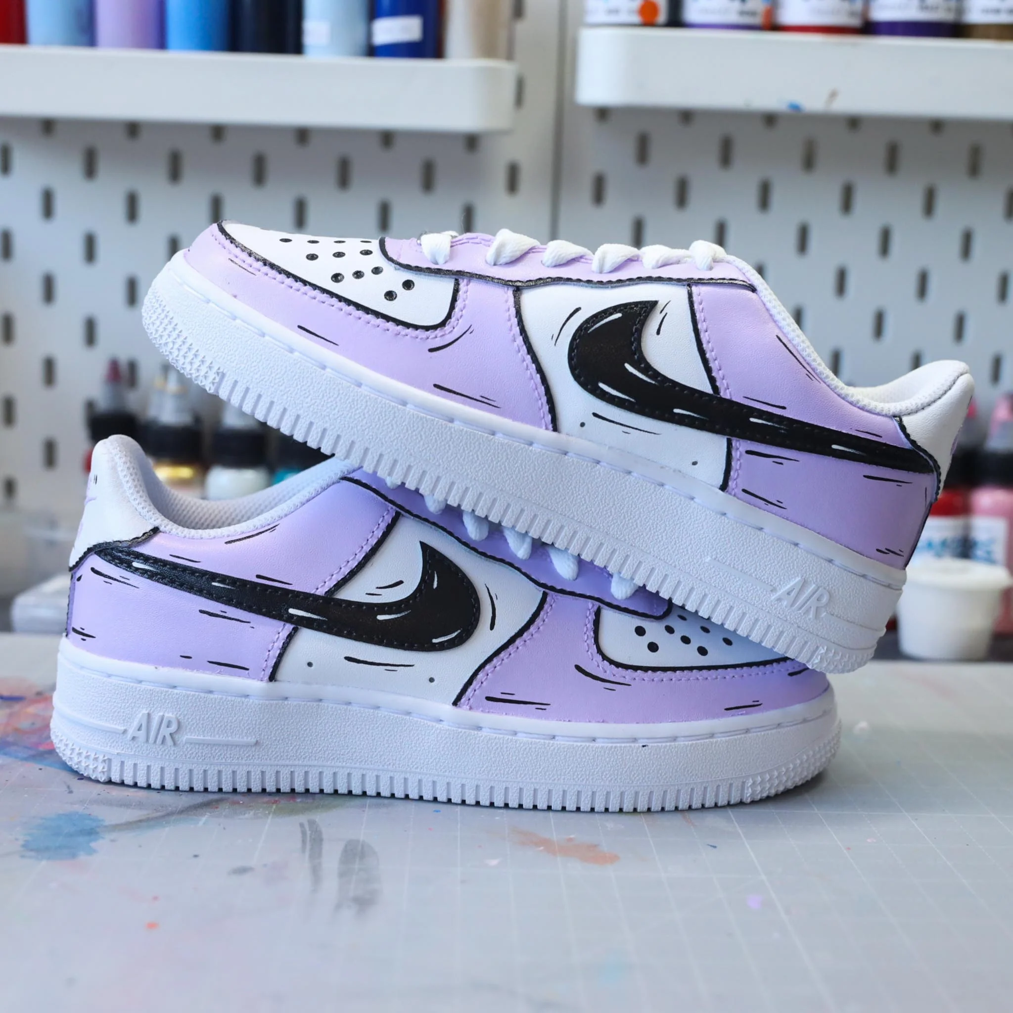 Cartoon Sketch (couleur au choix) - Air Force 1 custom – Image 4