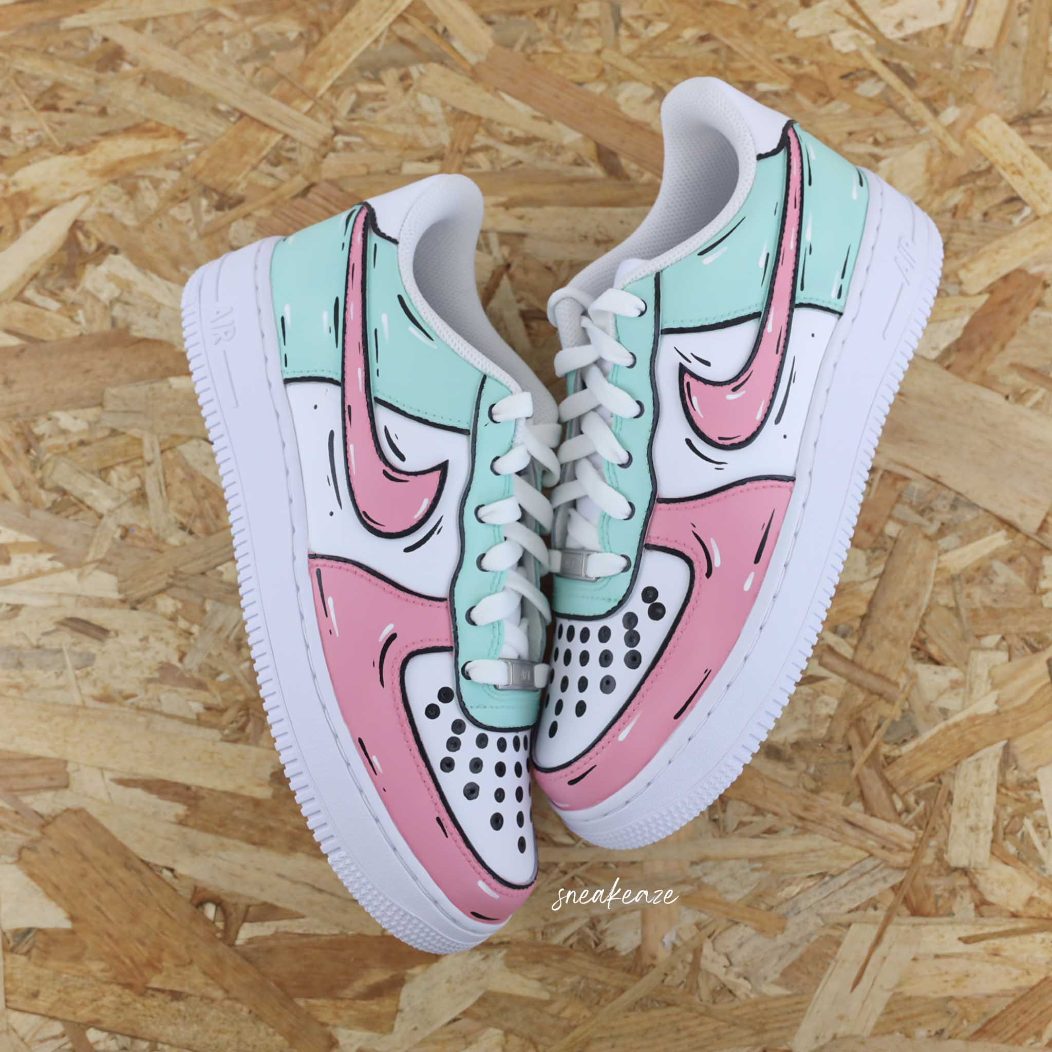 Cartoon Sketch watermelon - Air Force 1 custom – Image 5