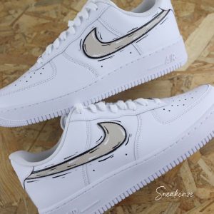 Cartoon swoosh (couleur au choix) - Air Force 1 custom