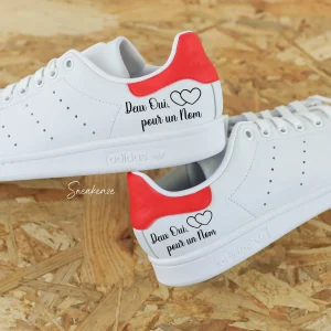 Deux oui pour un nom (couleur au choix) - Stan Smith custom mariage