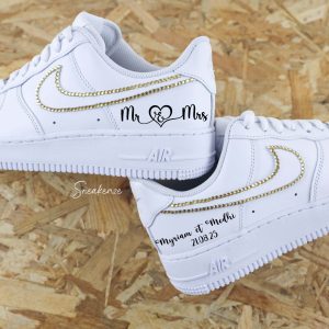 Strass doré - Air Force 1 custom mariage