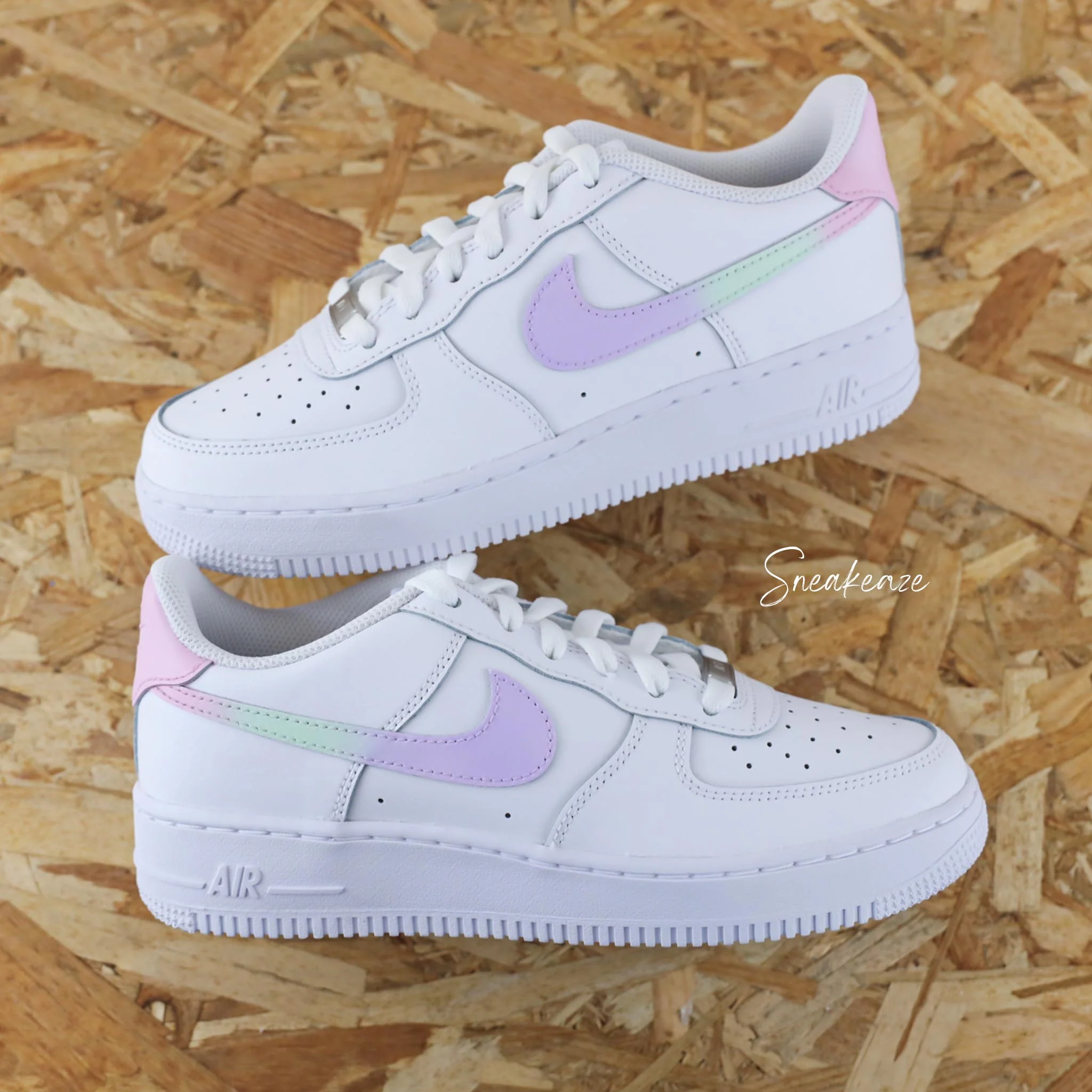 Arrière & Swoosh dégradé (couleur au choix) - Air Force 1 custom – Image 5