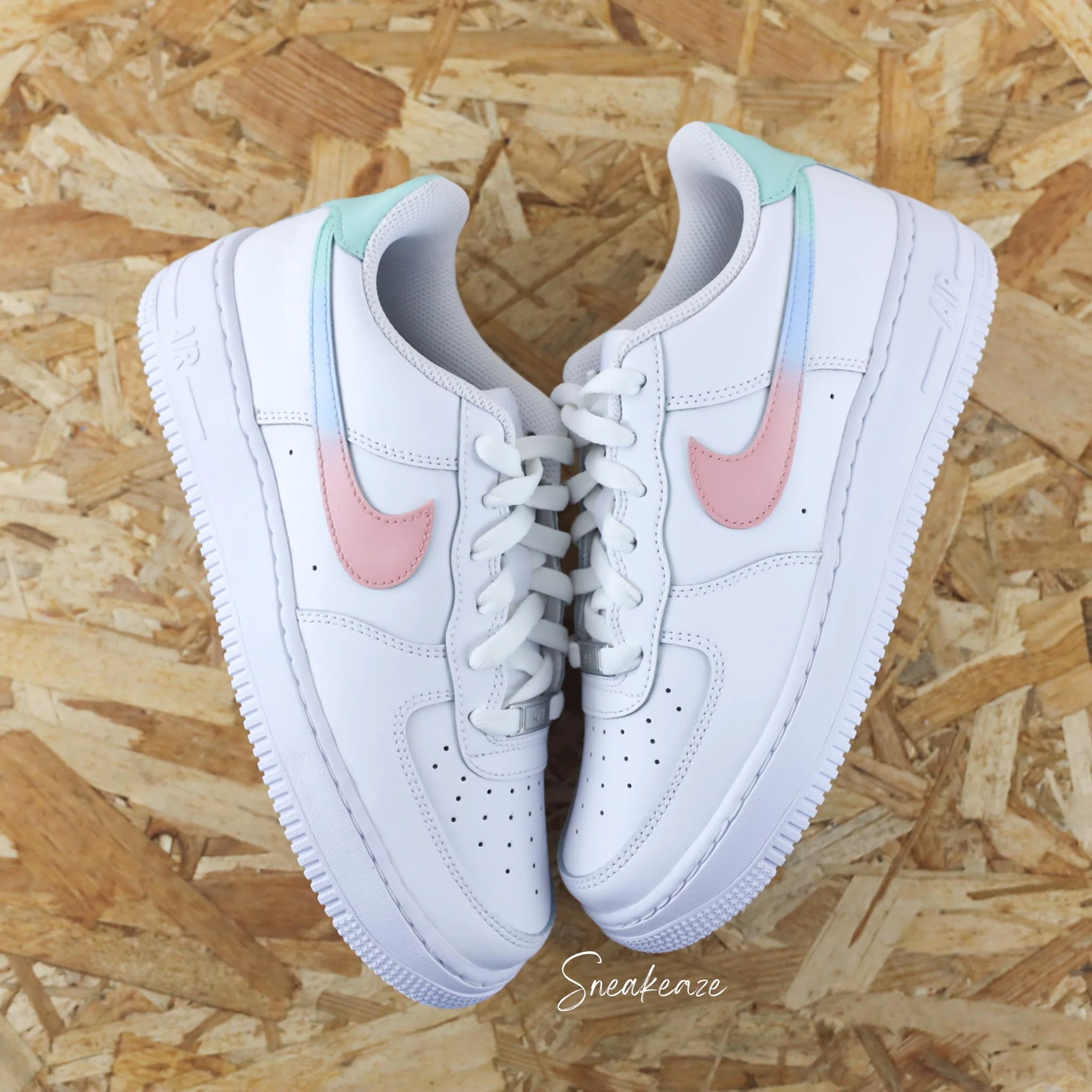 Arrière & Swoosh dégradé (couleur au choix) - Air Force 1 custom – Image 3