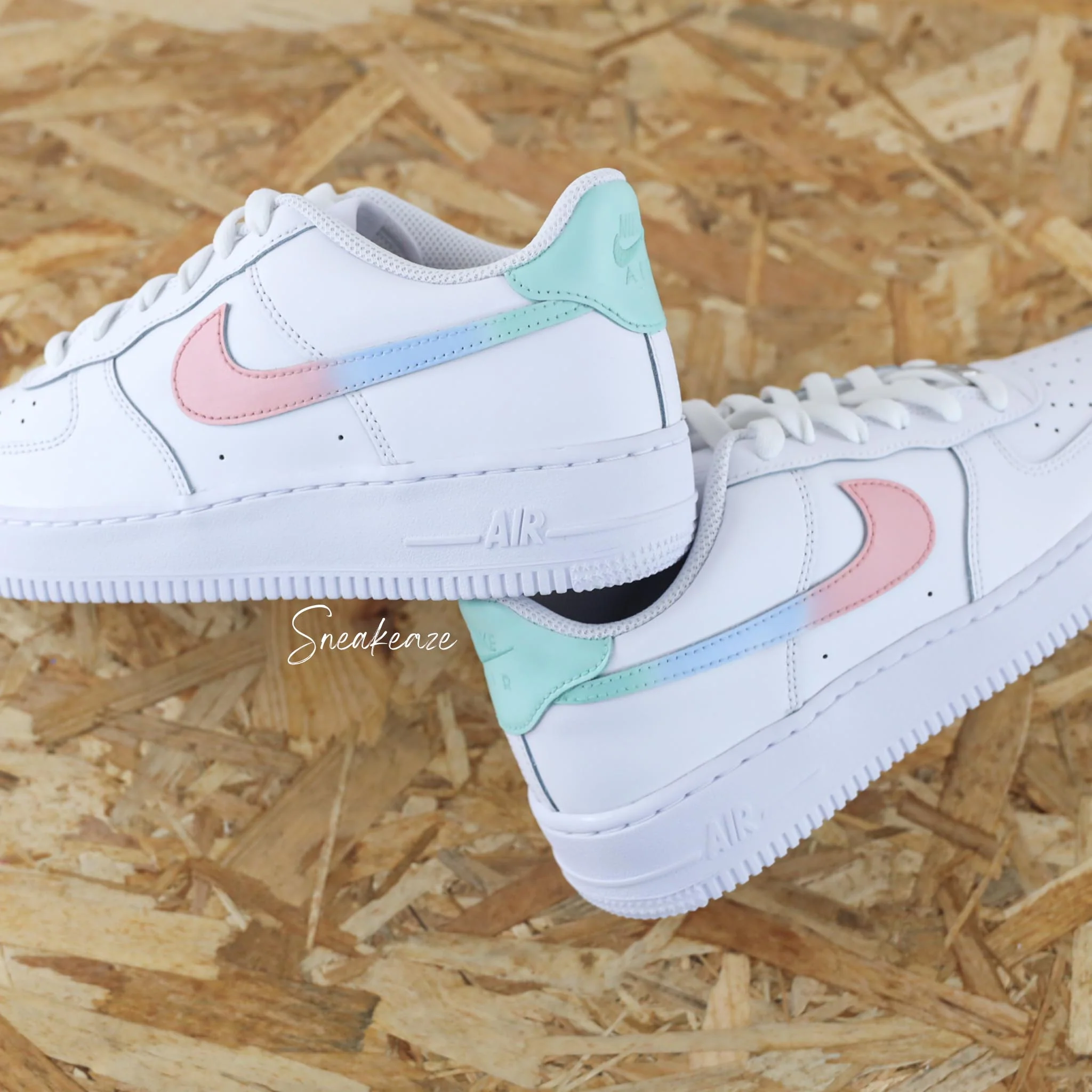 Arrière & Swoosh dégradé (couleur au choix) - Air Force 1 custom – Image 4