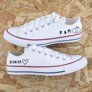 Date & Initiales - Converse custom mariage
