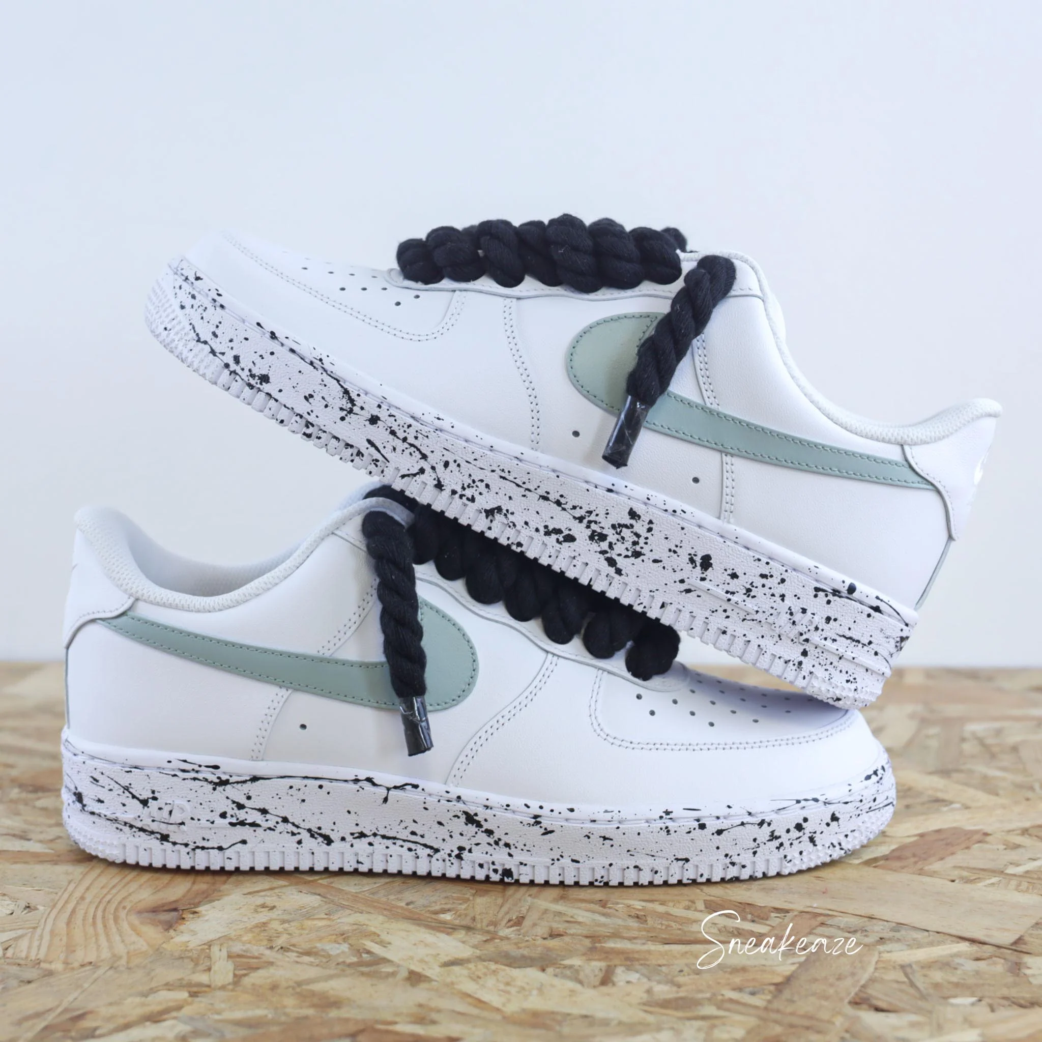 Rope laces noir et gris - Air Force 1 custom – Image 9