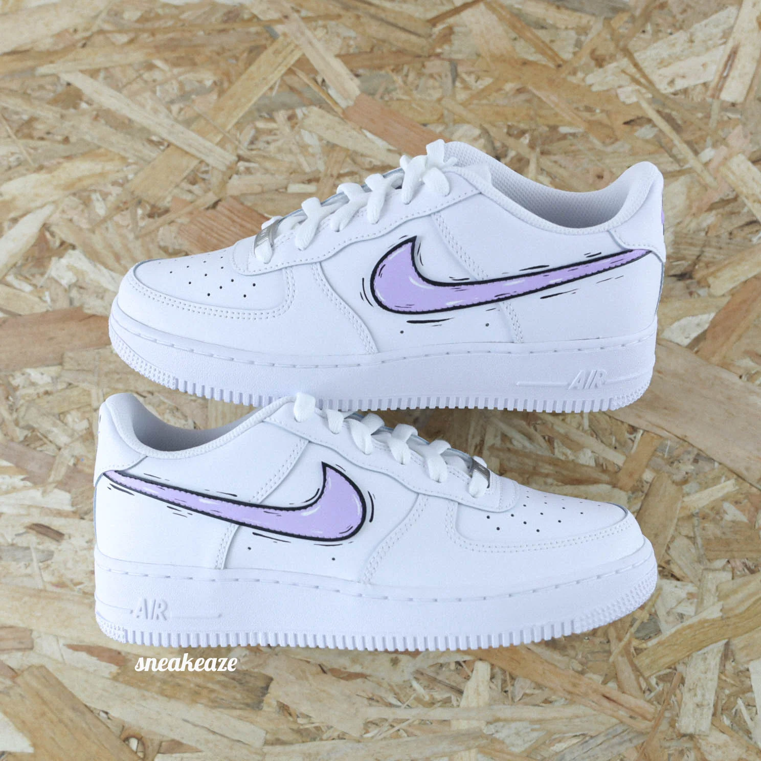 Cartoon swoosh (couleur au choix) - Air Force 1 custom – Image 6