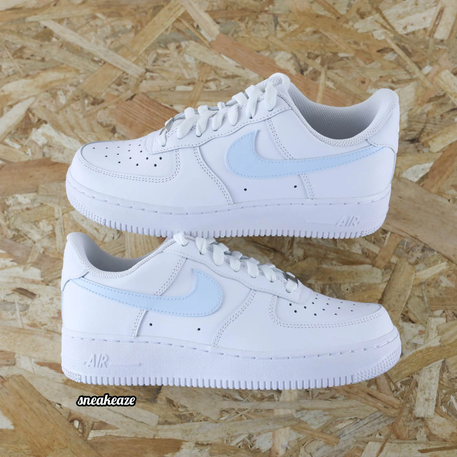 Baby Blue Swoosh - Air Force 1 custom – Image 2