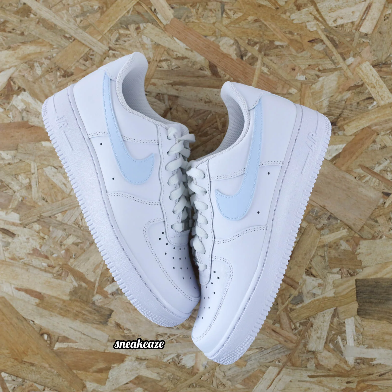 Baby Blue Swoosh - Air Force 1 custom – Image 4