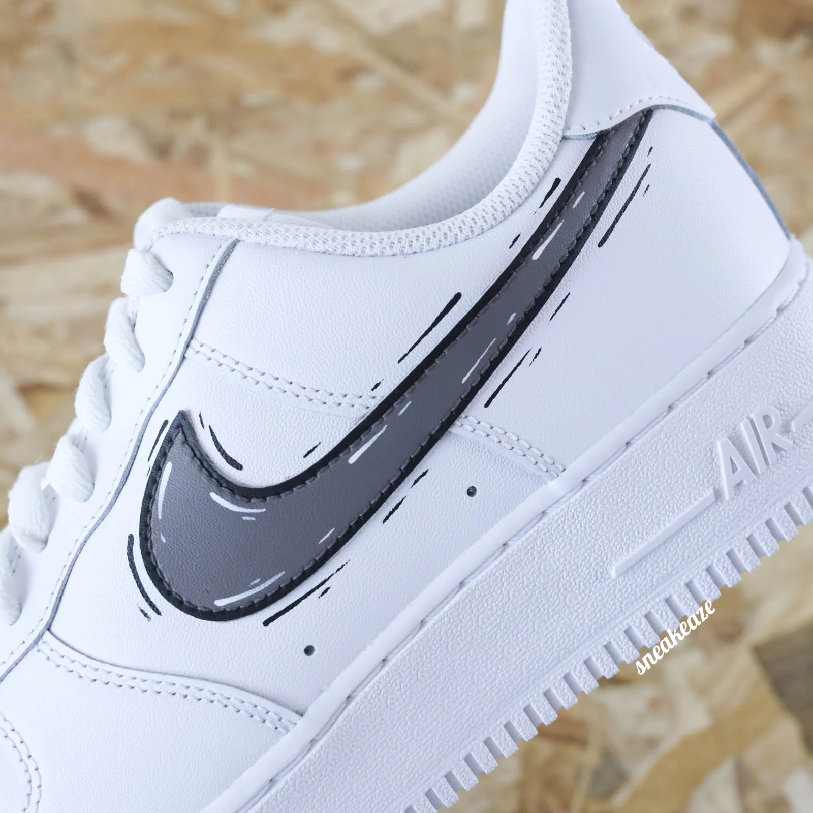 Cartoon swoosh (couleur au choix) - Air Force 1 custom – Image 7