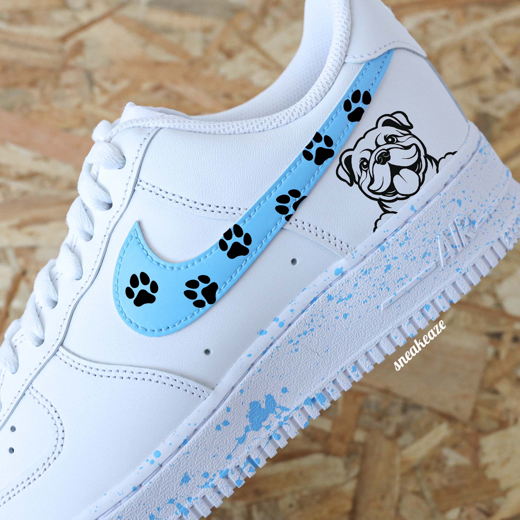 Bulldog Splash - Air Force 1 custom enfant