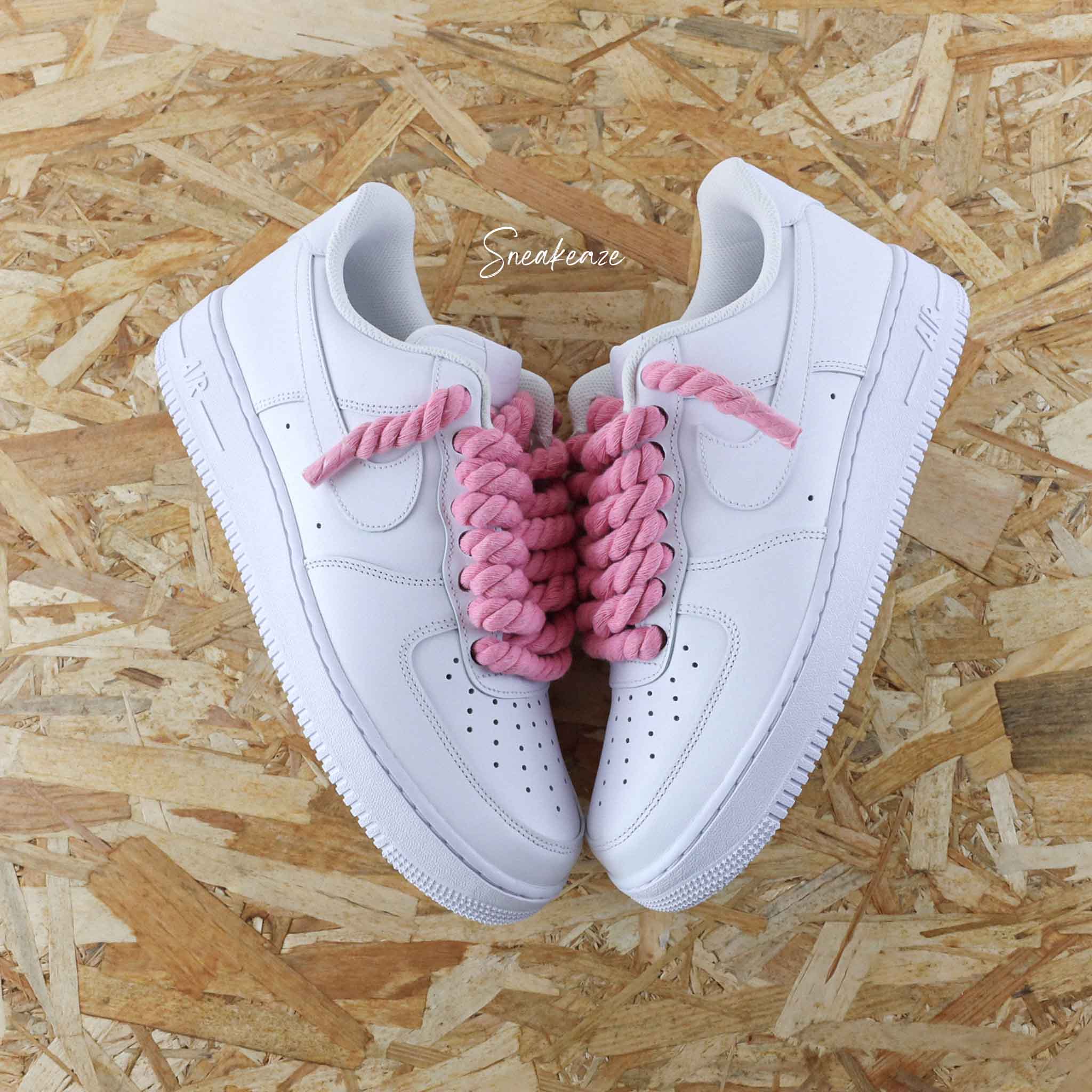 Rope Laces rose (couleur au choix) - Air Force 1 custom – Image 6