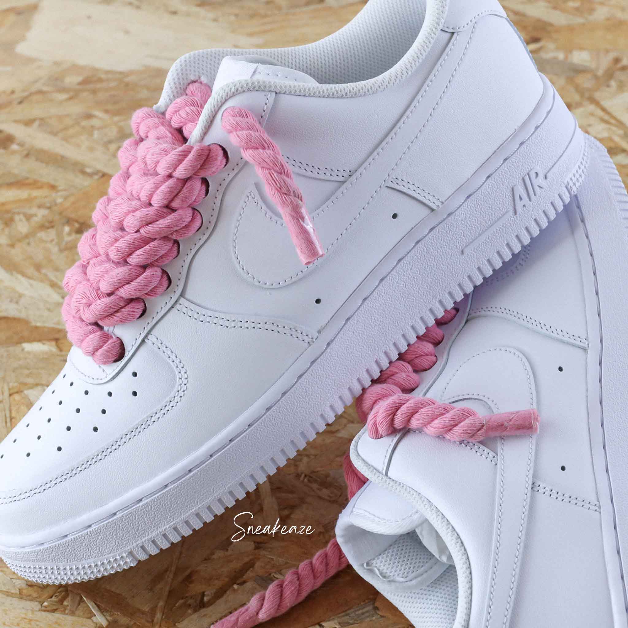Rope Laces rose (couleur au choix) - Air Force 1 custom – Image 2