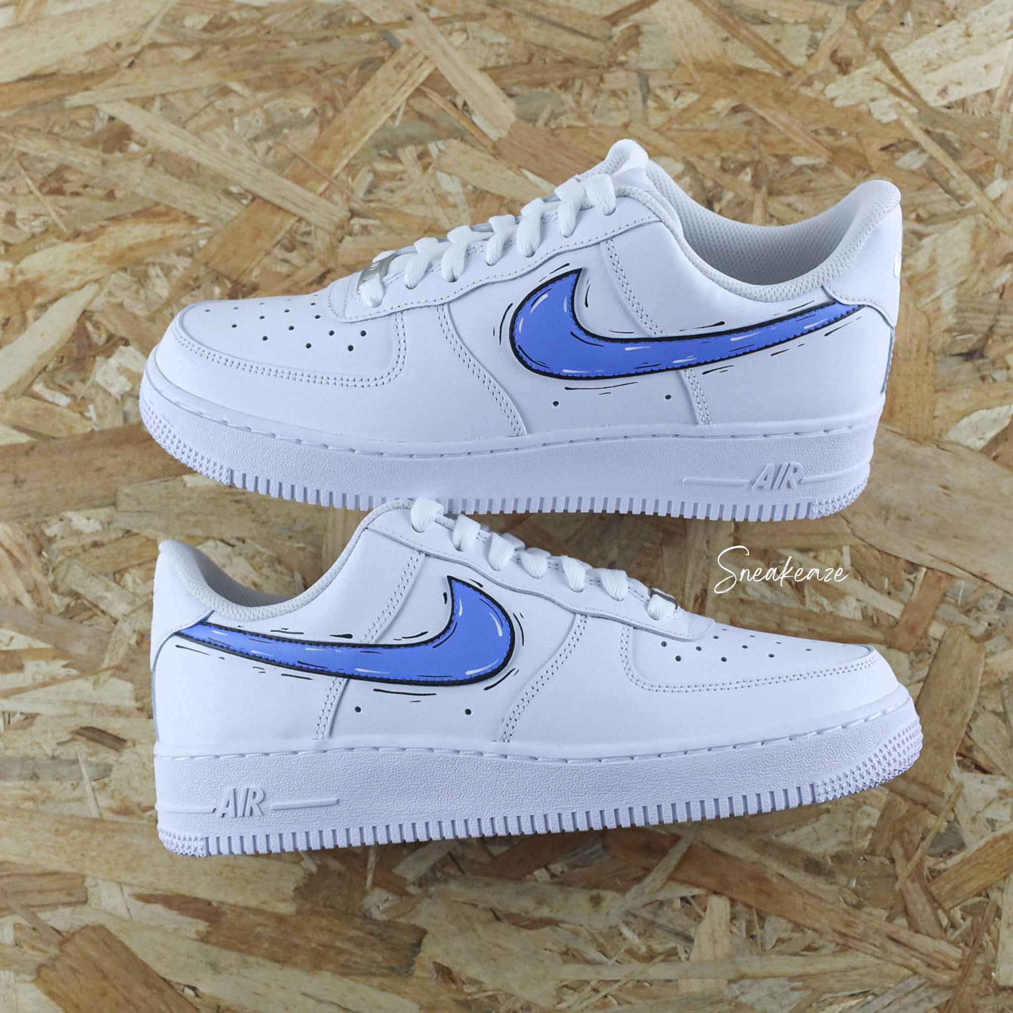 Cartoon swoosh (couleur au choix) - Air Force 1 custom – Image 3