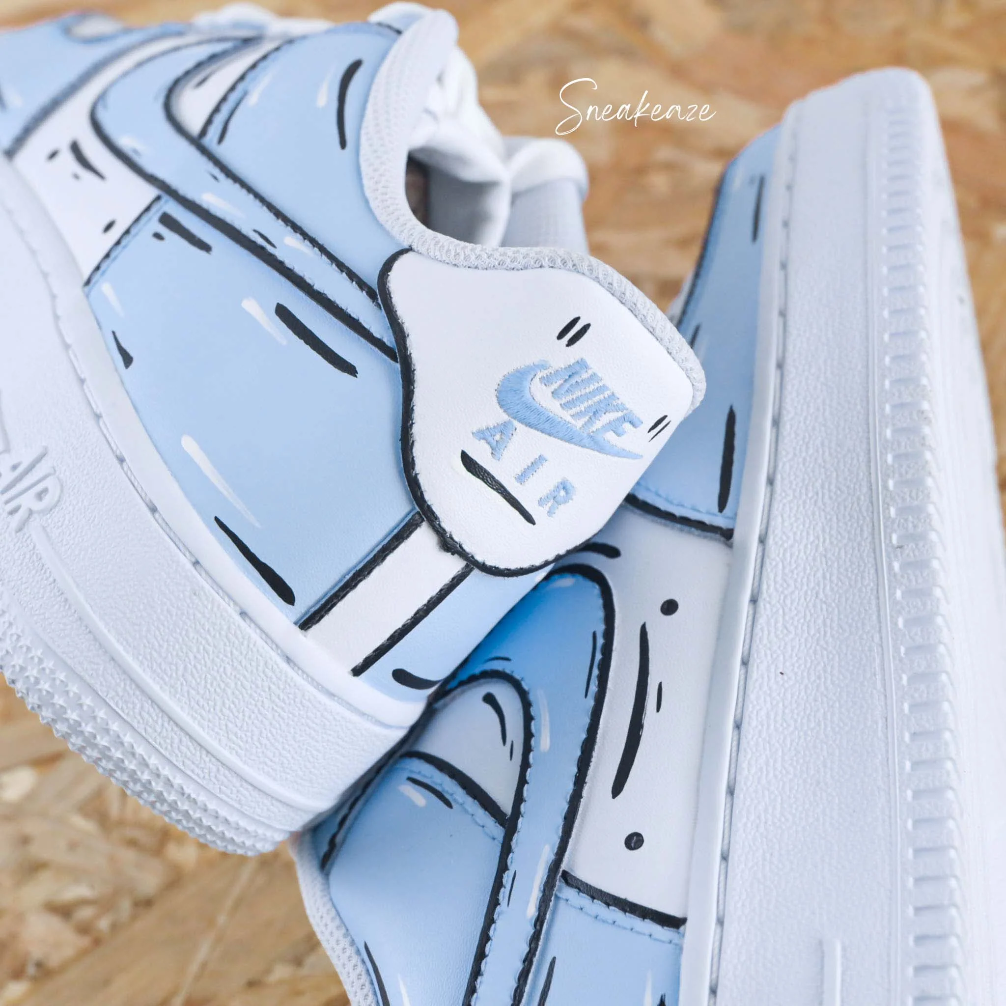 Cartoon Sketch (couleur au choix) - Air Force 1 custom – Image 4