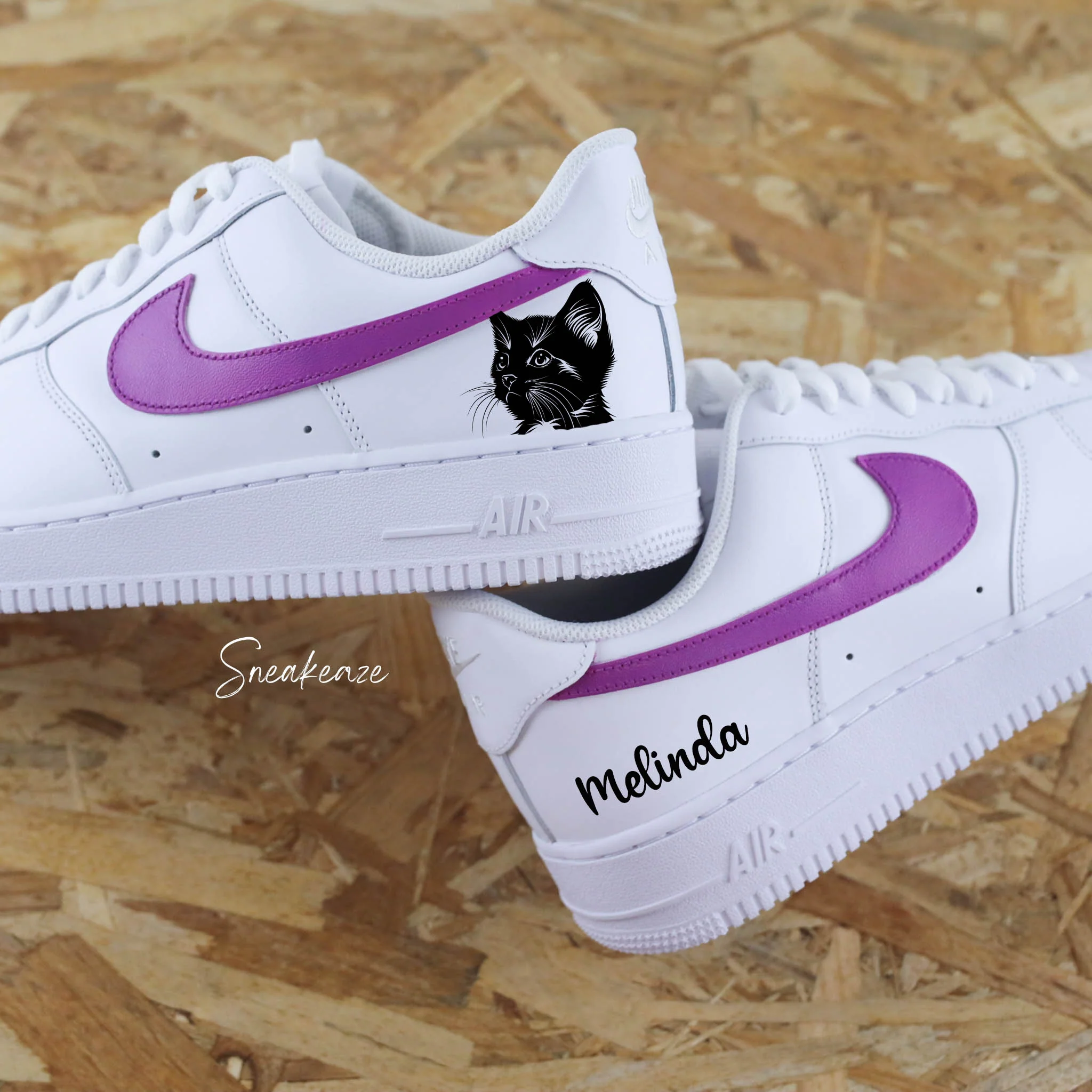 chat violet (couleur au choix) - Air Force 1 custom – Image 2