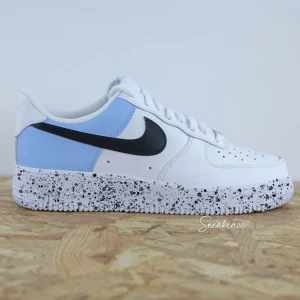 Color block splash noir et bleu - Air Force 1 custom