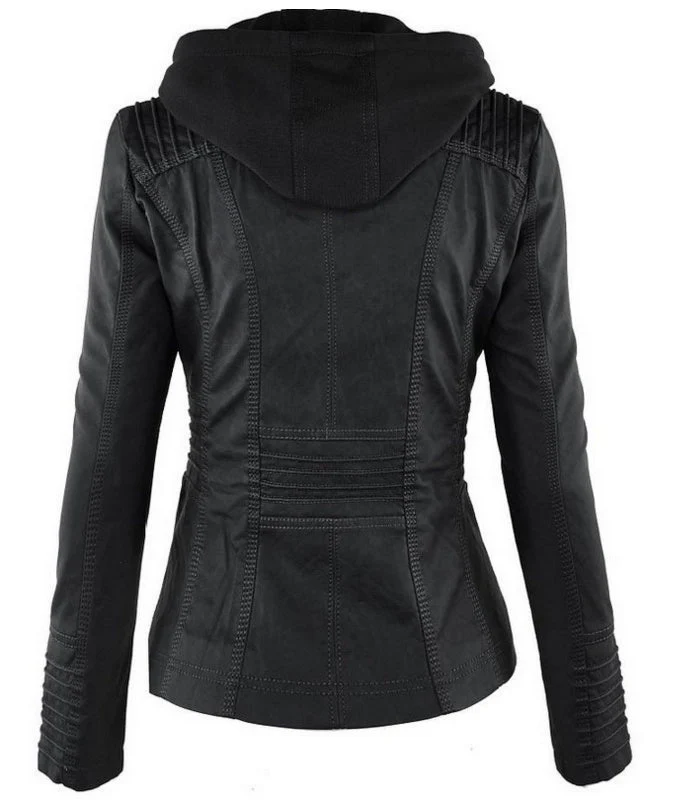 Veste en Cuir Amovible pour Femmes – Image 5
