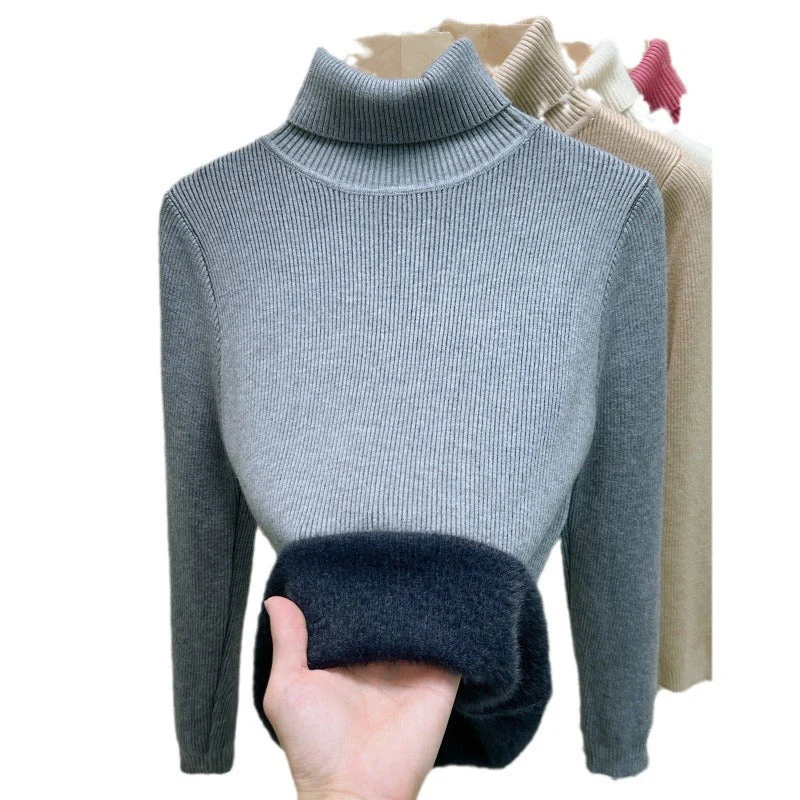 Pull à Col Roulé Épais en Doublure Polaire - Slim Fit Chaud Automne / Hiver – Image 2