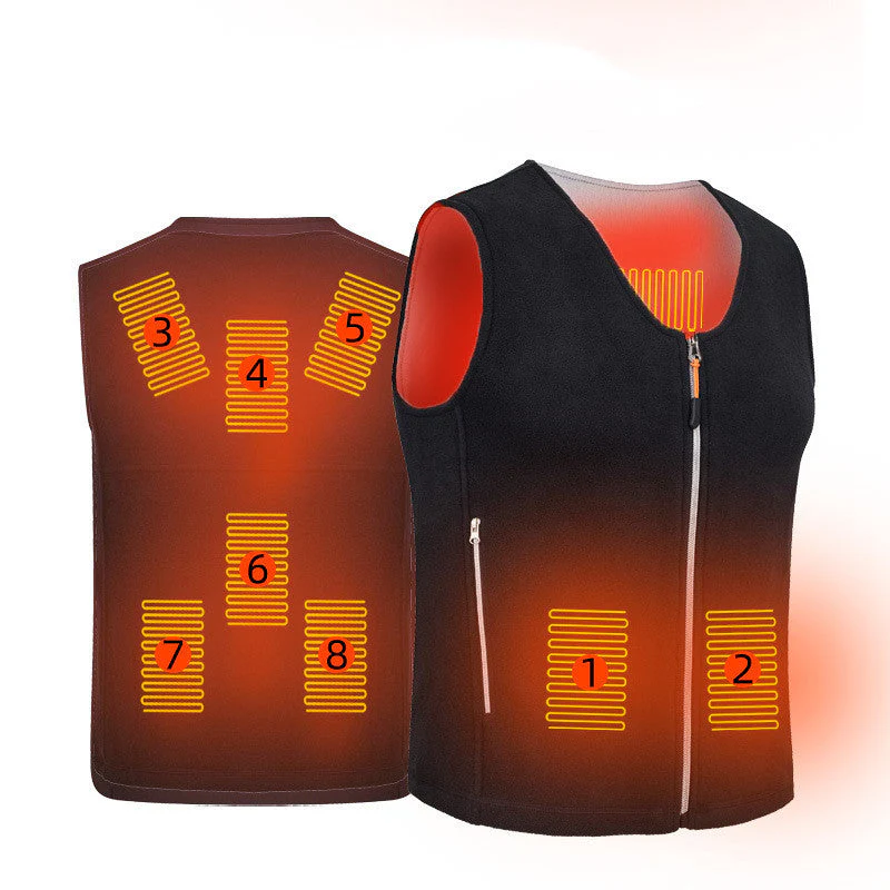 Gilet Chauffant USB Infrarouge - Veste Polaire Longue avec Chauffage Intégré – Image 4