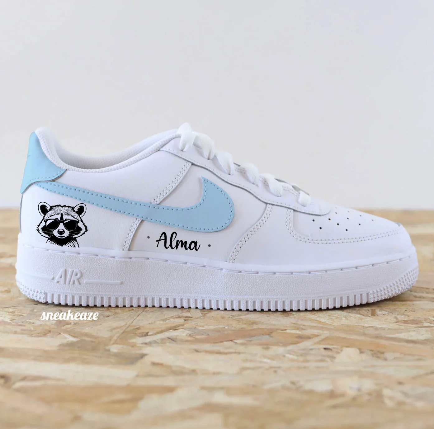 Raton laveur baby blue (couleur au choix) - Air Force 1 custom