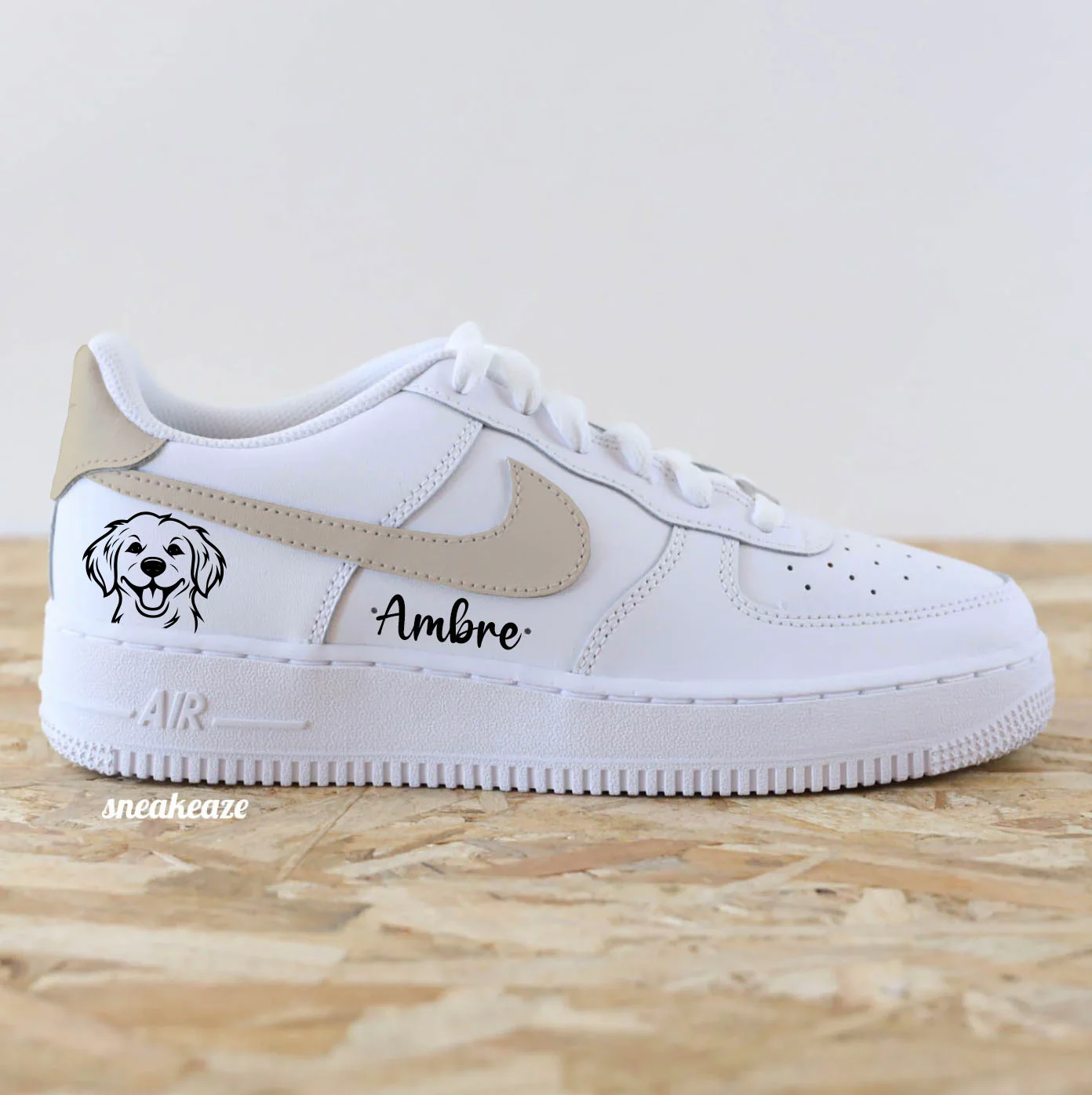 Chien beige (couleur au choix) - Air Force 1 custom