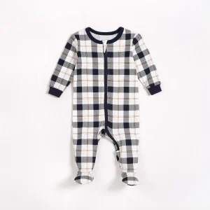 Dormeuse à carreaux bleu hivernal