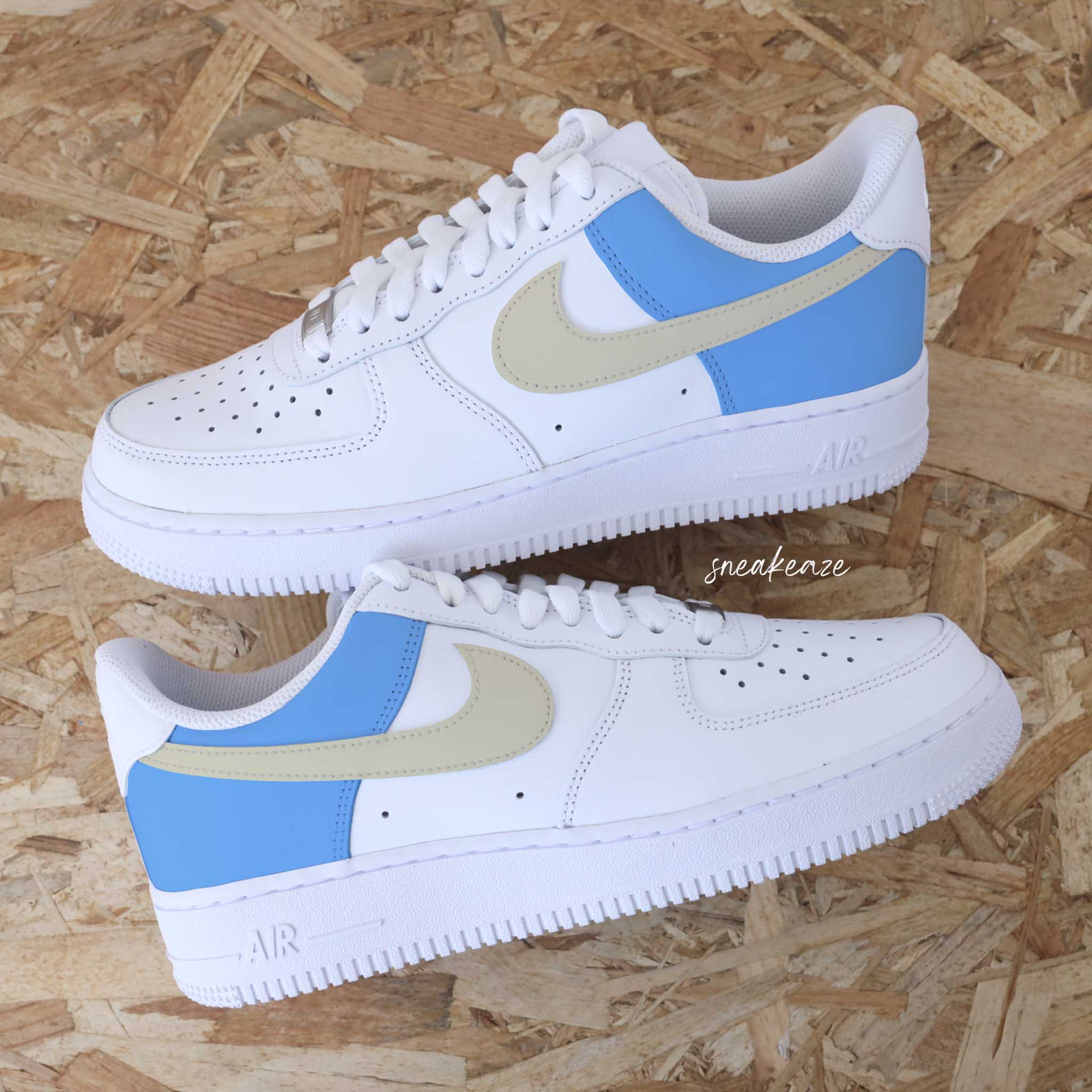 Color Block beige et gris (couleur au choix) - Air Force 1 custom – Image 5