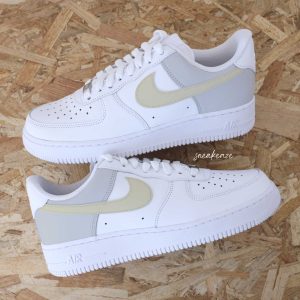 Color Block beige et gris (couleur au choix) - Air Force 1 custom