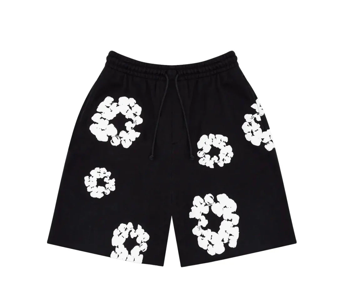 Denim Tears The Cotton Wreath Shorts Black