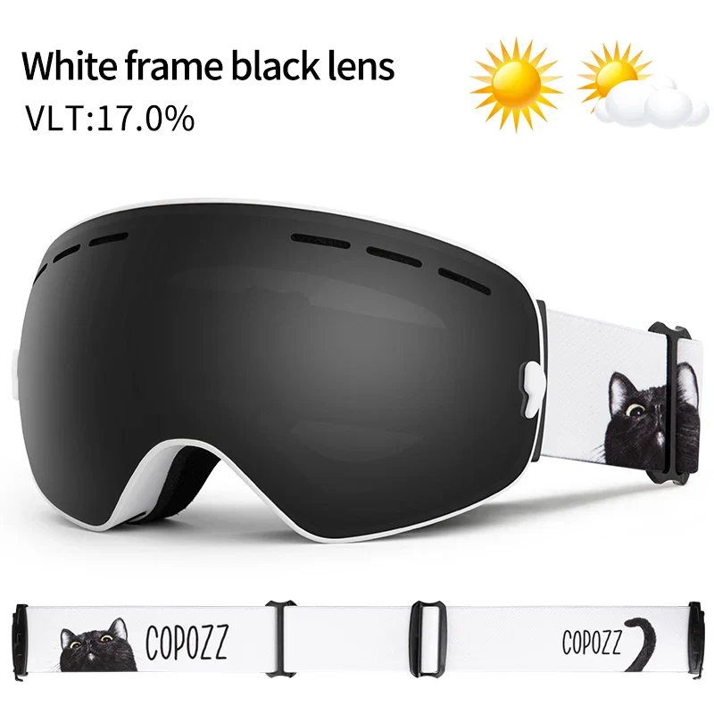 COPOZZ Men Women Brand Ski Goggles Snowboard Goggles Glasses For Skiing UV400 Protection Snow Glasses Anti-Fog Ski Mask Eyewear – Image 9