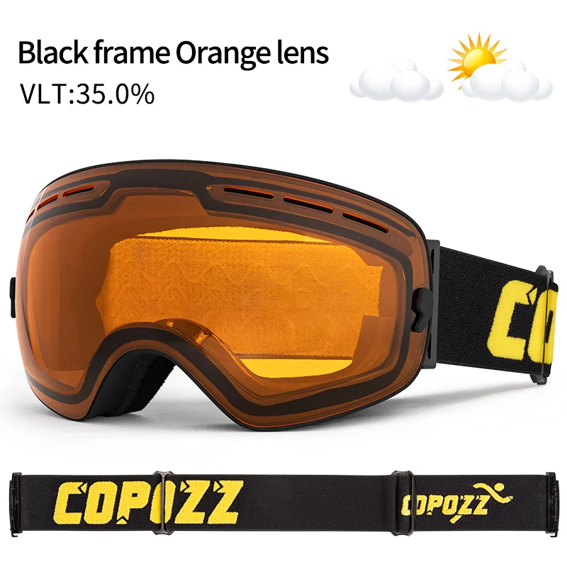 COPOZZ Men Women Brand Ski Goggles Snowboard Goggles Glasses For Skiing UV400 Protection Snow Glasses Anti-Fog Ski Mask Eyewear – Image 6